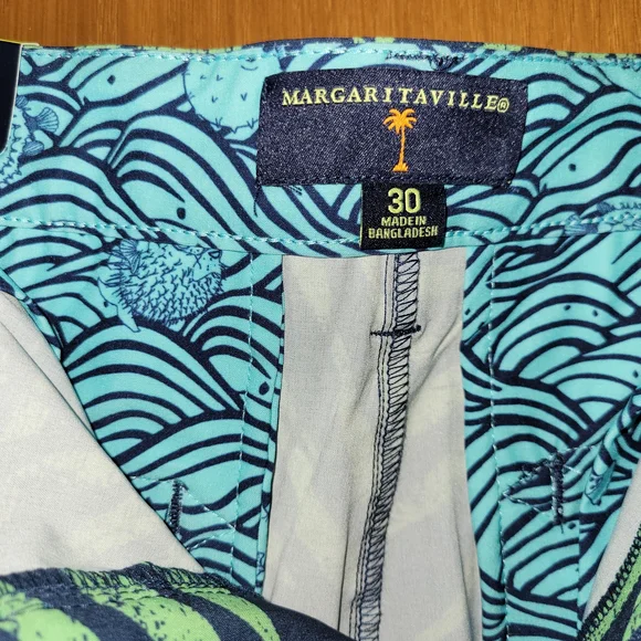 Margaritaville Palm Print Shorts UPF 30+ Quick Dry 4-Way Stretch - 30 - NWT - Picture 7 of 8